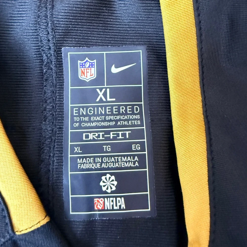 Nike Bo Nix Denver Broncos Jersey Mens XL Black Gold NFL #10 AFC Champions Patch
